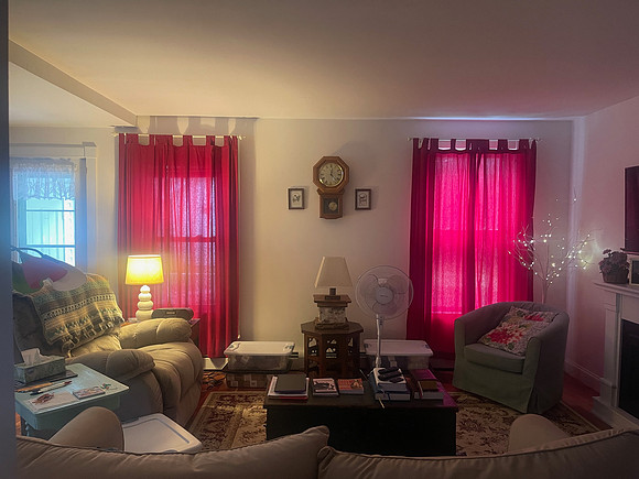 left window in they photo is the window on the porch., the window on the right is the lower right wi